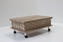 Hanah Home Mesa de café Alaska ajustable con ruedas